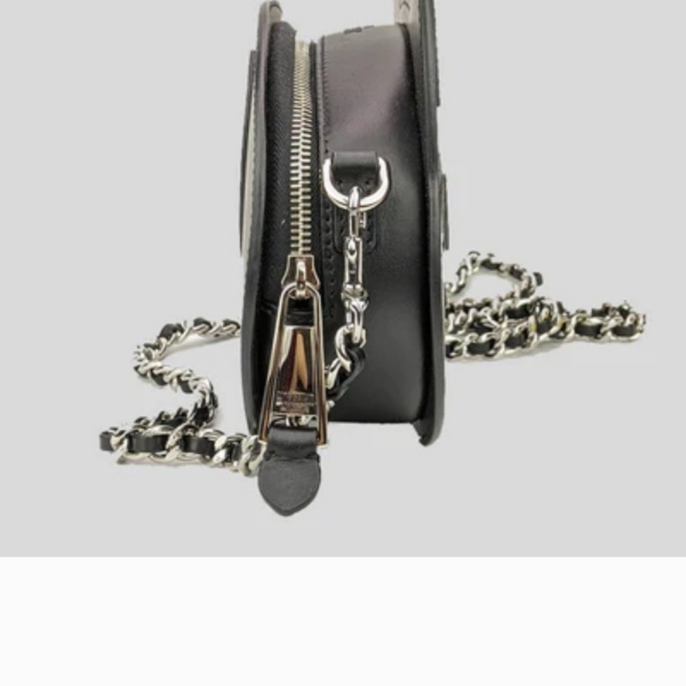 Jeremy Scott BLACK LEATHER CAT CROSSBODY BAG Moschino couture New /dust Bag - Picture 6 of 7